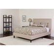 Flash Furniture Roxbury Tufted Twin Platform Bed in Beige