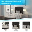 Flash Furniture Roxbury Tufted Twin Platform Bed in Black