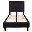 Flash Furniture Roxbury Tufted Twin Platform Bed in Black