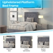 Flash Furniture Roxbury Tufted Twin Platform Bed in Light Gray