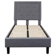 Flash Furniture Roxbury Tufted Twin Platform Bed in Light Gray