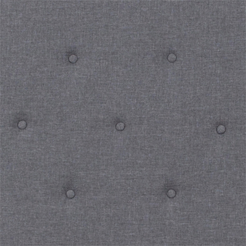 Flash Furniture Roxbury Tufted Twin Platform Bed in Light Gray