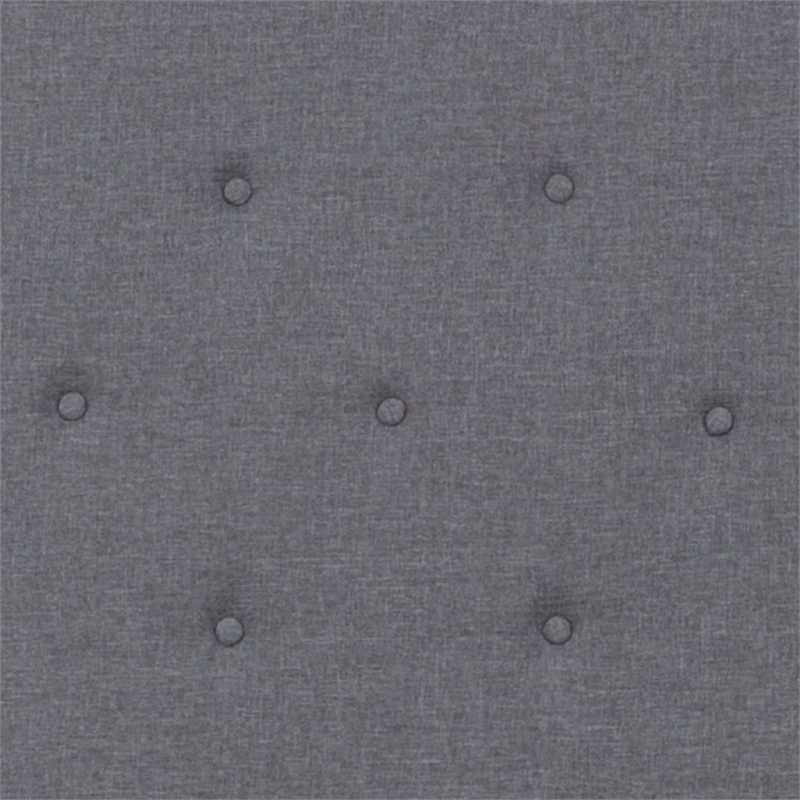 Flash Furniture Roxbury Tufted Twin Platform Bed in Light Gray