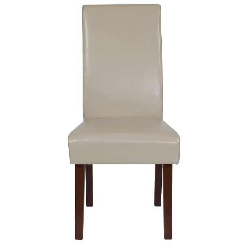 Flash Furniture Greenwich Fabric Upholstered Parson Dining Side Chair in Beige