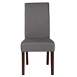 Flash Furniture Greenwich Fabric Parson Dining Side Chair in Light Gray