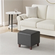 Flash Furniture Ascalon Leather Ottoman in Black