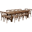 Flash Furniture 13 Piece Farm Dining Set in Antique Rustic