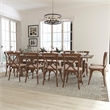 Flash Furniture 13 Piece Farm Dining Set in Antique Rustic