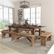 Flash Furniture 7 Piece Farm Dining Set in Antique Rustic