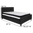 Flash Furniture Tribeca Tufted Full Platform Bed in Black