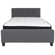 Flash Furniture Tribeca Tufted Full Platform Bed in Dark Gray