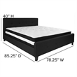 Flash Furniture Tribeca Tufted King Platform Bed in Black