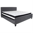 Flash Furniture Tribeca Tufted King Platform Bed in Dark Gray