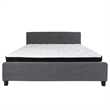 Flash Furniture Tribeca Tufted King Platform Bed in Dark Gray
