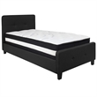 Flash Furniture Tribeca Tufted Twin Platform Bed in Black