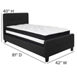 Flash Furniture Tribeca Tufted Twin Platform Bed in Black