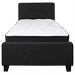 Flash Furniture Tribeca Tufted Twin Platform Bed in Black