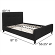 Flash Furniture Tribeca Tufted Full Platform Bed in Black