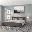 Flash Furniture Tribeca Tufted Full Platform Bed in Dark Gray