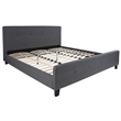 Flash Furniture Tribeca Tufted Full Platform Bed in Dark Gray
