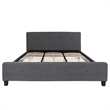 Flash Furniture Tribeca Tufted Full Platform Bed in Dark Gray
