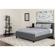 Flash Furniture Tribeca Tufted Full Platform Bed in Dark Gray
