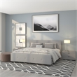 Flash Furniture Tribeca Tufted King Platform Bed in Light Gray