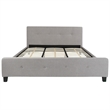 Flash Furniture Tribeca Tufted King Platform Bed in Light Gray