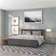 Flash Furniture Tribeca Tufted King Platform Bed in Dark Gray