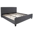 Flash Furniture Tribeca Tufted King Platform Bed in Dark Gray