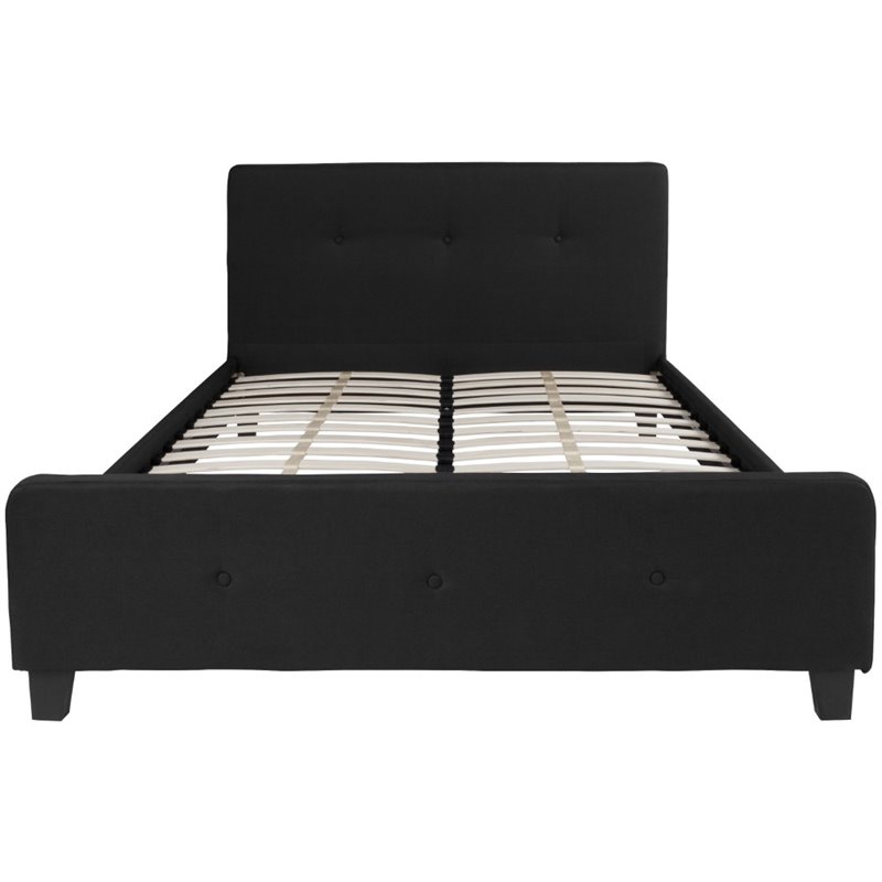 Flash Furniture Tribeca Tufted Queen Platform Bed in Black