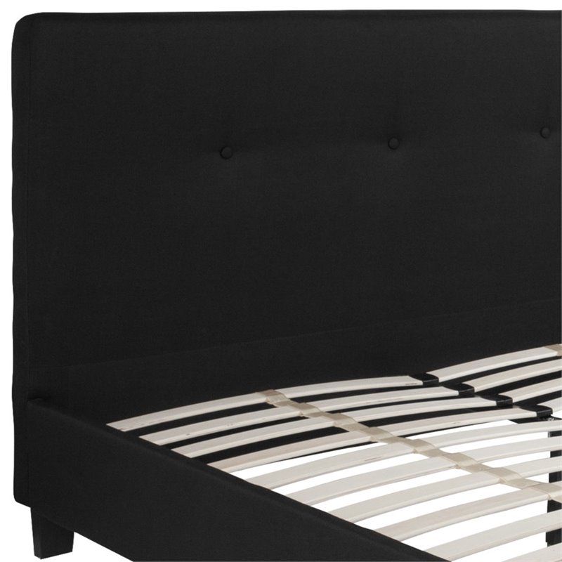 Flash Furniture Tribeca Tufted Queen Platform Bed in Black