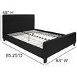 Flash Furniture Tribeca Tufted Queen Platform Bed in Black