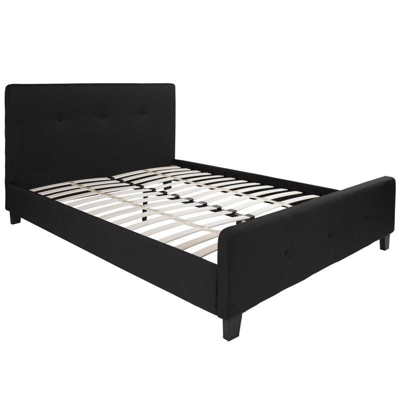 Flash Furniture Tribeca Tufted Queen Platform Bed in Black
