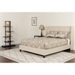 Flash Furniture Riverdale Tufted Full Platform Bed in Beige