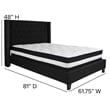 Flash Furniture Riverdale Tufted Full Platform Bed in Black