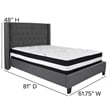 Flash Furniture Riverdale Tufted Full Platform Bed in Dark Gray