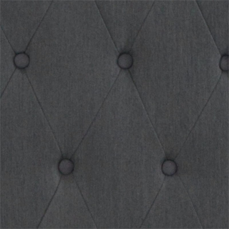 Flash Furniture Riverdale Tufted Full Platform Bed in Dark Gray