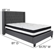 Flash Furniture Riverdale Tufted King Platform Bed in Black