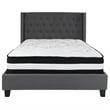 Flash Furniture Riverdale Tufted King Platform Bed in Black