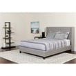 Flash Furniture Riverdale Tufted King Platform Bed in Light Gray