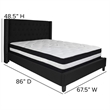 Flash Furniture Riverdale Tufted Queen Platform Bed in Black