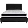 Flash Furniture Riverdale Tufted Queen Platform Bed in Black