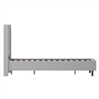 Flash Furniture Riverdale Tufted Queen Platform Bed in Light Gray