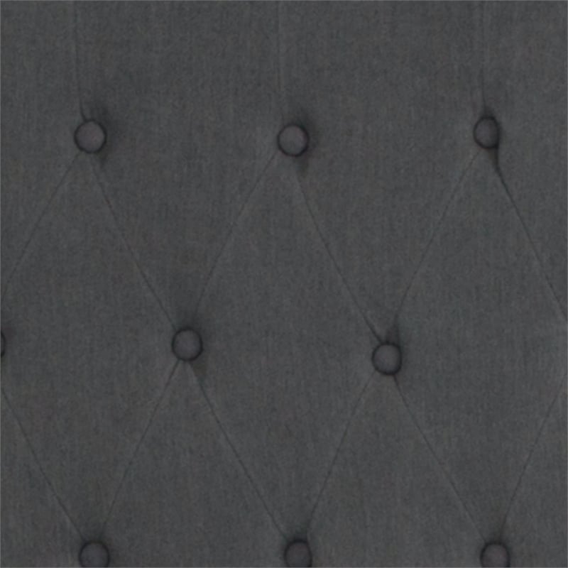 Flash Furniture Riverdale Tufted Queen Platform Bed in Dark Gray