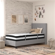 Flash Furniture Riverdale Tufted Twin Platform Bed in Light Gray