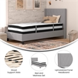 Flash Furniture Riverdale Tufted Twin Platform Bed in Light Gray