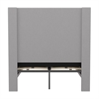 Flash Furniture Riverdale Tufted Twin Platform Bed in Light Gray