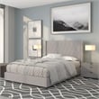 Flash Furniture Riverdale Upholstered Full Platform Bed in Light Gray