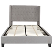 Flash Furniture Riverdale Upholstered Full Platform Bed in Light Gray